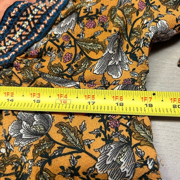 Easel Multi Color Babydoll Tunic Shirt/Dress Size L BohoWide Sleeves Loose‎ Fit - Picture 10 of 12